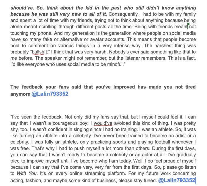 A Heart-to-Heart Conversation with a Very Popular Male Lead, “Gulf Kanawut” and his Path as an Artist With His New Song, “WITH YOU”
🔗thaipost.net/entertainment-…
#GulfKanawut 
#WITHYOU