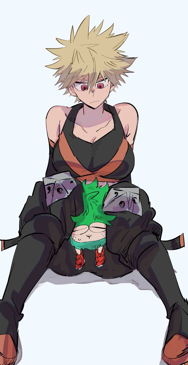 爆豪勝己 ,緑谷出久 「こんばんは、女体化です」|ビビりのイラスト