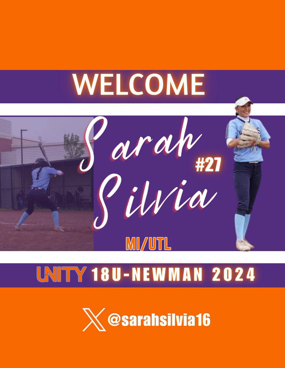 Rounding out our roll call is a 2024 BSU softball commit. A standout and leader on her HS team, she flawlessly controls her IF &amp; OF positions. A consistent hitter with speed🏃‍♀️makes her a threat to all opponents. ⭐️ BSU got a good one but so did we!⭐️<a href="/sarahsilvia16/">Sarah Silvia</a> <a href="/VAUnitySB/">Unity Softball</a>