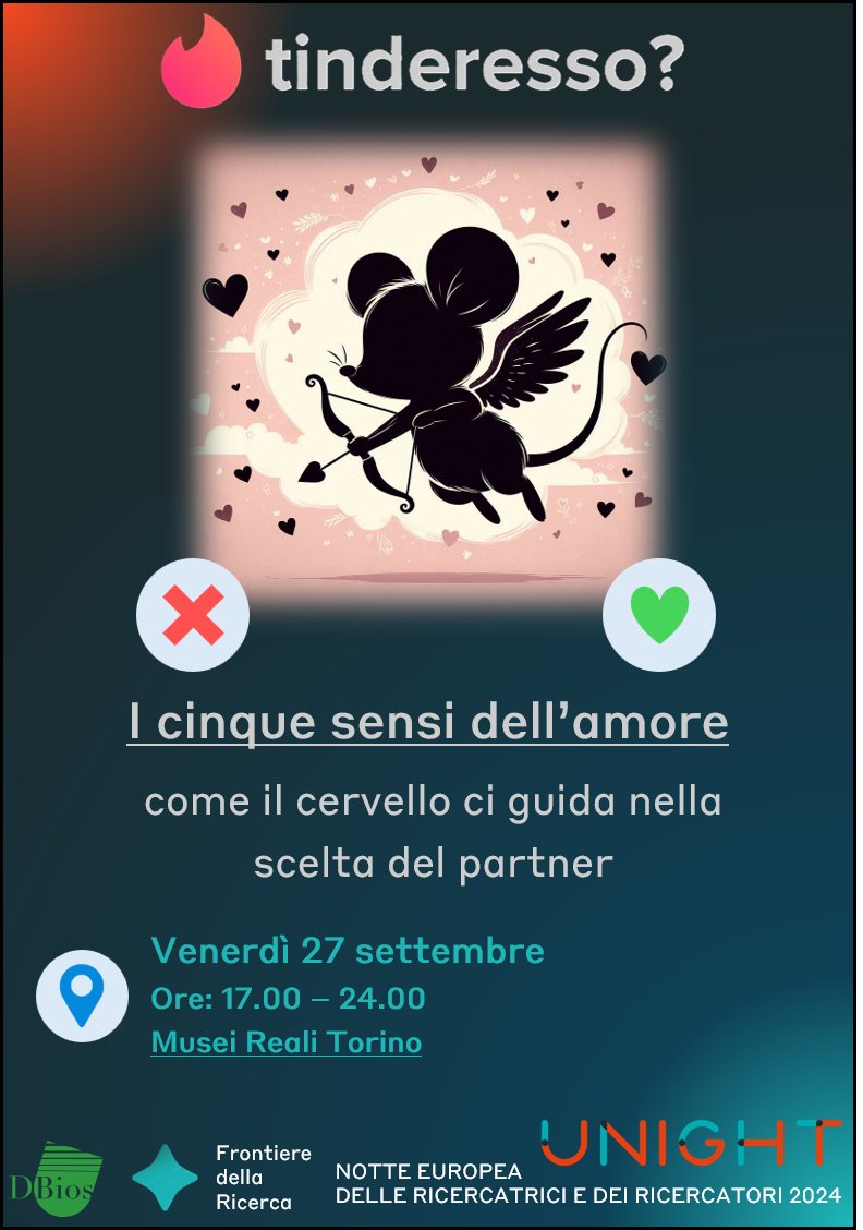 dbiosunito's tweet image. Alla Notte Europea delle Ricercatrici e dei Ricercatori il DBIOS dbios.unito.it/do/avvisi.pl/S… propone lo stand-Laboratori della ricerca &quot;I cinque sensi dell’amore&quot; venerdì 27 Settembre 17-24, Musei Reali, Piazzetta Reale, Torino
@unito #UNIGHTproject #united4research