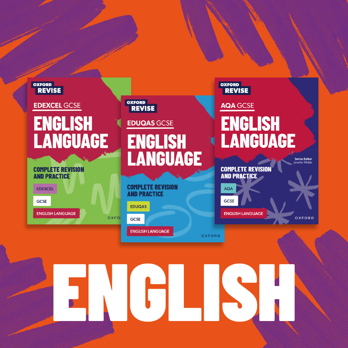 OUPSecondary's tweet photo. Have you seen our #OxfordRevise GCSE English Language revision guides for AQA, Edexcel &amp; Eduqas? Fantastic feedback from teachers! High quality revision resources for your students, written by teacher-authors, series editor @FunkyPedagogy
🎯 https://t.co/kuEhmN7WLK
#TeamEnglish https://t.co/p5IpKBCCQ4