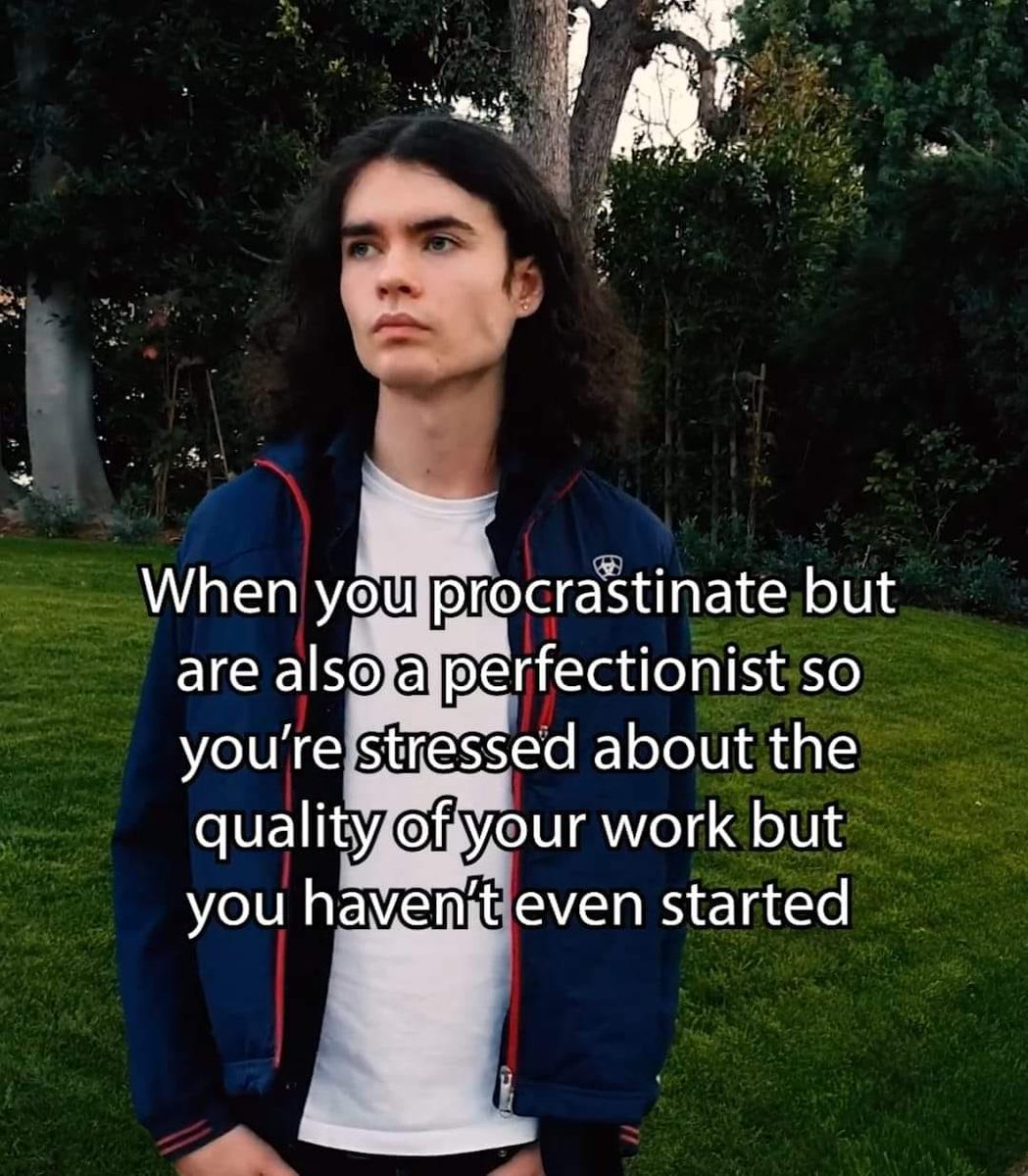 I can identify with this.  I fear that the sermon or lesson that I haven't begun to prep won't be as good as it should be, so I start to feel too overwhelmed to start.