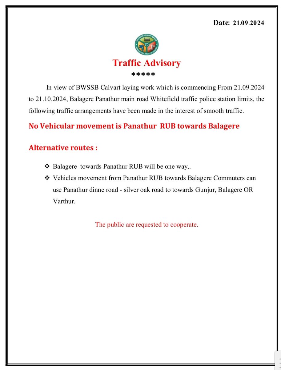 DCP Traffic East ಉಪ ಪೊಲೀಸ್ ಆಯುಕ್ತರು ಸಂಚಾರ ಪೂರ್ವ tweet media