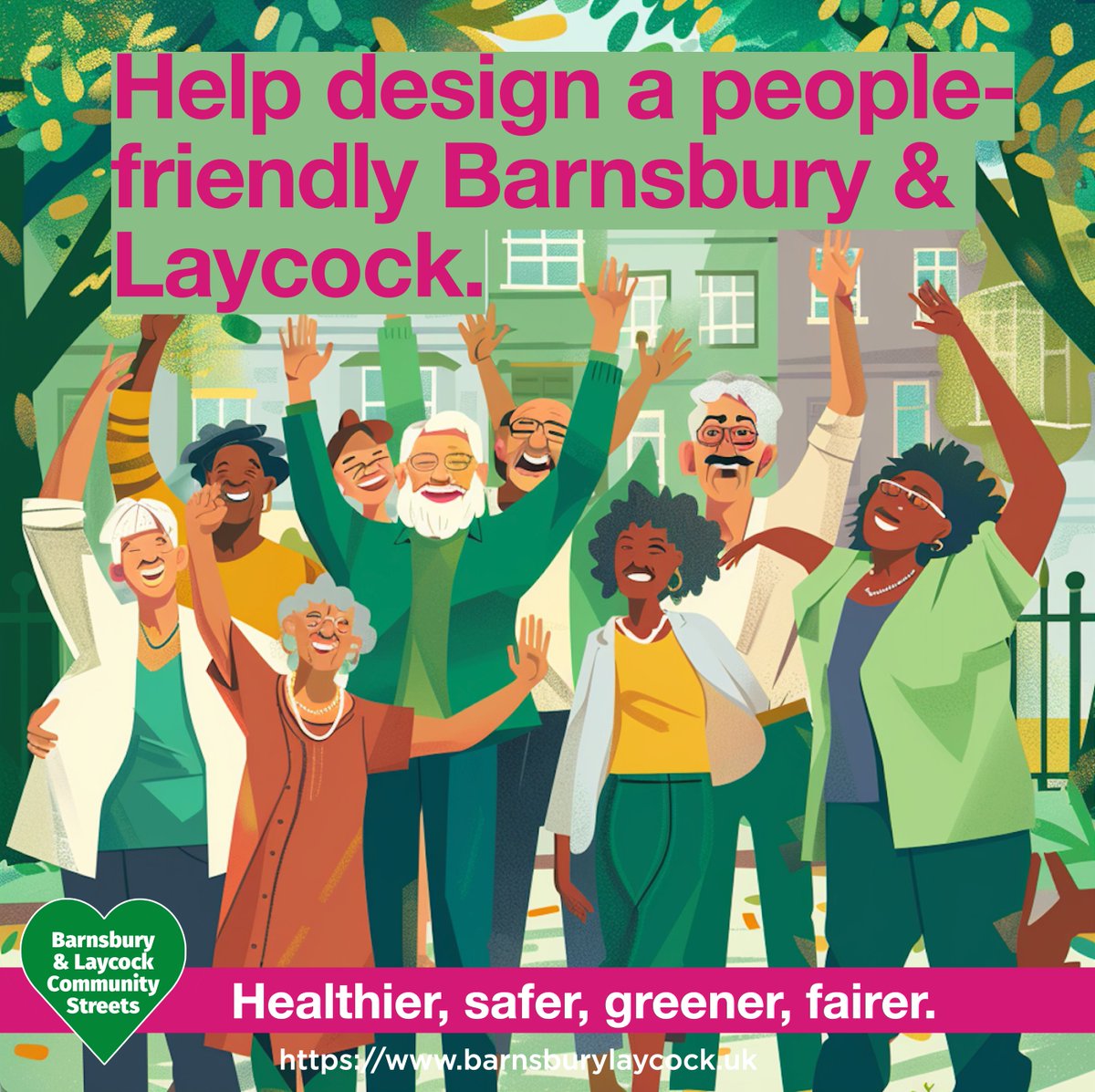 Calling all locals! Imagine better pavements and bike lanes in our neighbourhood. Share your ideas during the upcoming consultation phase and help design a people-friendly Barnsbury &amp; Laycock. #HealthierSaferGreenerFairer 💚