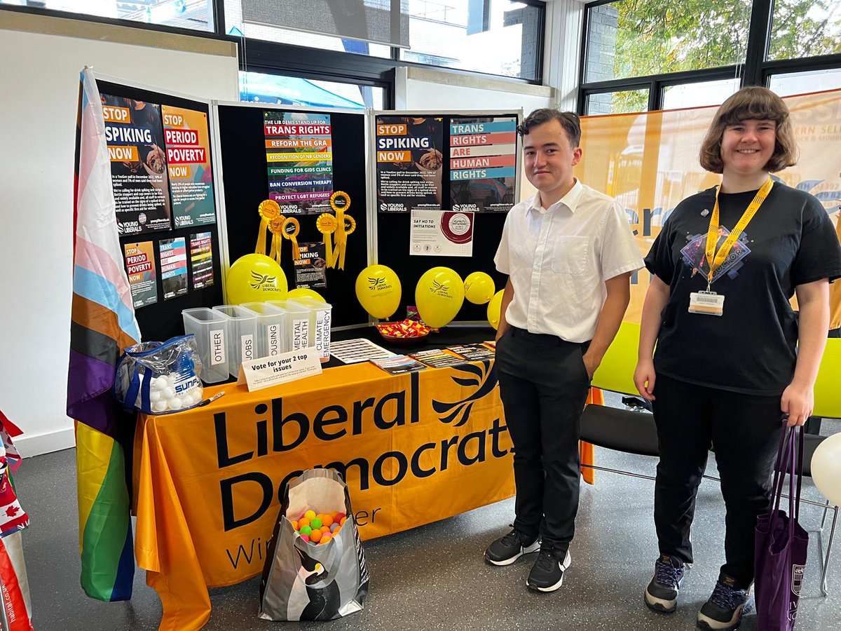 All set up for the freshers fayres at <a href="/_UoW/">University of Winchester</a> - come over and say hi and find out about what we're up to! <a href="/UoWLD/">Winchester University Liberal Democrats</a>