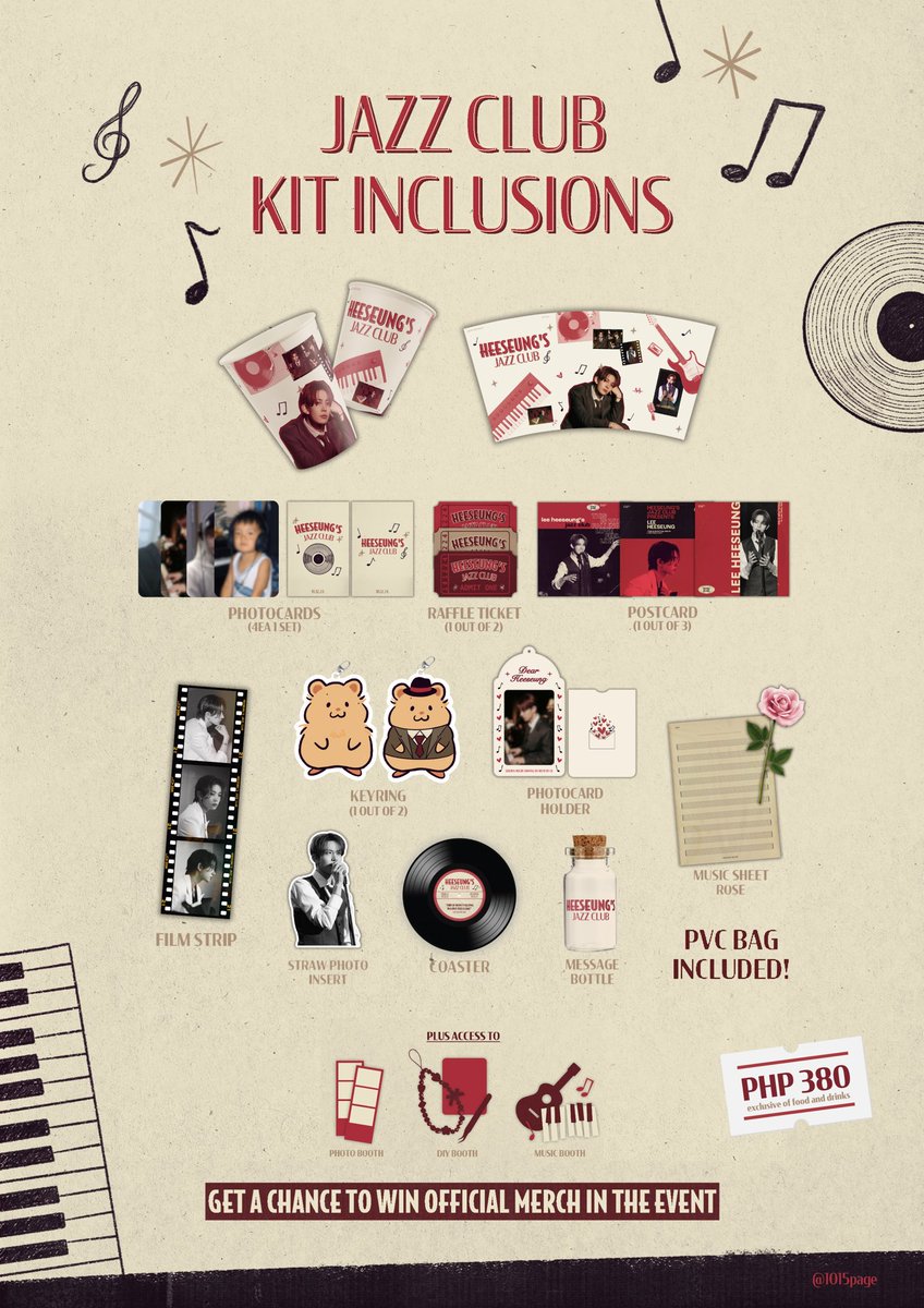1015page's tweet photo. We got a lot on our mind, got some more in our kit! 🎷

Heeseung’s Jazz Club (a birthday cupsleeve event): kit preview🎙️ 

📍Dark Roast Coffeehouse, Maginhawa
🗓️ 10.12.24 | 2-6 PM
  
Register now: https://t.co/CWhaqO8M9l

#HeeseungJazzClub #희승 https://t.co/fTAAPr0xLs