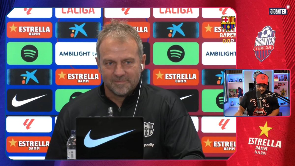 📺 DIRECTO <a href="/JijantesFC/">Jijantes FC</a>

🎤 Empieza la rueda de prensa de Hansi Flick previa al partido de mañana frente al Villarreal en el Estadio de la Cerámica

De la mano de <a href="/EstrellaDammEs/">Estrella Damm Es</a> 🍻

🔗 twitch.tv/gerardromero