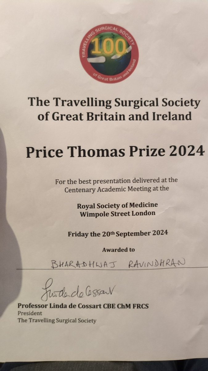 Bharat Ravindhran (@bharathtiger) on Twitter photo Thanks to the Travelling Surgical Society for a great meeting and for recognising our further work on machine learning based outcome prediction with the Price Thomas Prize. Thanks as always to <a href="/chetter_ian/">ian chetter</a>, <a href="/DanielCarradice/">Daniel Carradice</a> ,<a href="/VascularHull/">VascularHull</a> <a href="/seanpymer9/">Sean Pymer</a> ,<a href="/prof_thakker/">Professor Dhaval Thakker</a> ,<a href="/bhupesh5/">Bhupesh Mishra</a> Thanks to the Travelling Surgical Society for a great meeting and for recognising our further work on machine learning based outcome prediction with the Price Thomas Prize. Thanks as always to <a href="/chetter_ian/">ian chetter</a>, <a href="/DanielCarradice/">Daniel Carradice</a> ,<a href="/VascularHull/">VascularHull</a> <a href="/seanpymer9/">Sean Pymer</a> ,<a href="/prof_thakker/">Professor Dhaval Thakker</a> ,<a href="/bhupesh5/">Bhupesh Mishra</a>