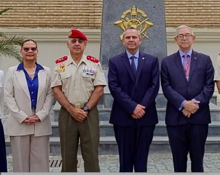 El pasado 18 de septiembre, tuve el honor de organizar la visita de la UMNG a la Academia General Militar (AGM) del Reino de España. En la foto, con el Sr. Rector MG ( R ) Javier Ayala Amaya PhD, el Sr. Director de la Academia General Militar, BG Prudencio Horche Moreno Mag.