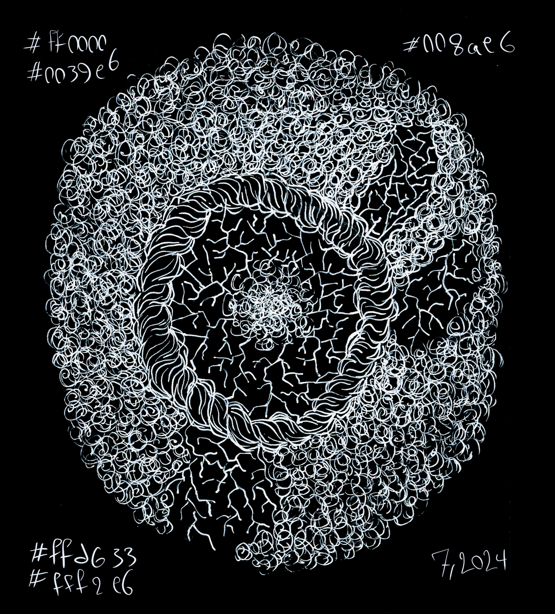 🎉🔻🔺🔻🔺🔻 
NEW DROP!

"Woven sketch XVII" is the hand drawn sketch of "Woven vortex"

10 editions 
3.5 tez
#tezosart #TezosCommunity