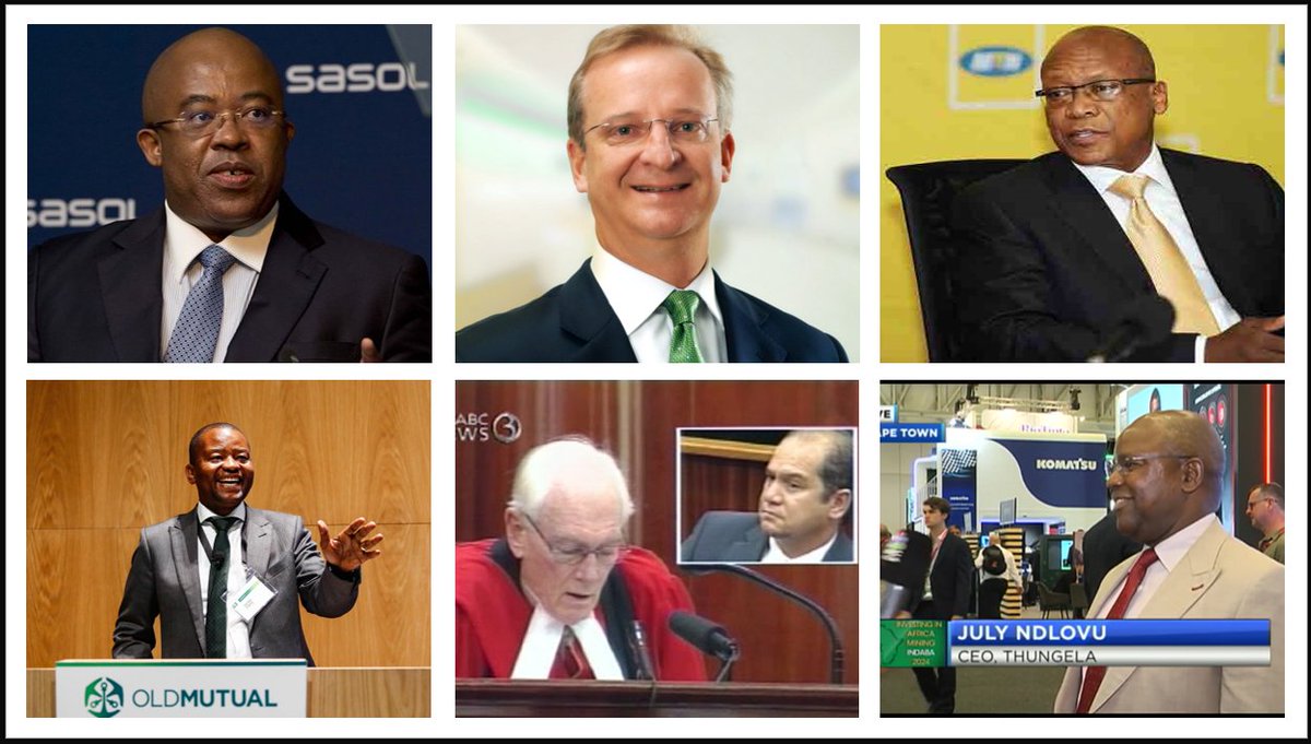 UnathiAfrika's tweet photo. @Thuso1Africa In fact, I have given this example before. All of the executives below (and the Judge) are from Zimbabwe. The White Nedbank CEO and Judge have never been attacked, but the other 4 Black Executives from Matebeleland have all been attacked. It's deep Afrophobia and Self-Hate. https://t.co/YsZzf8tnyf