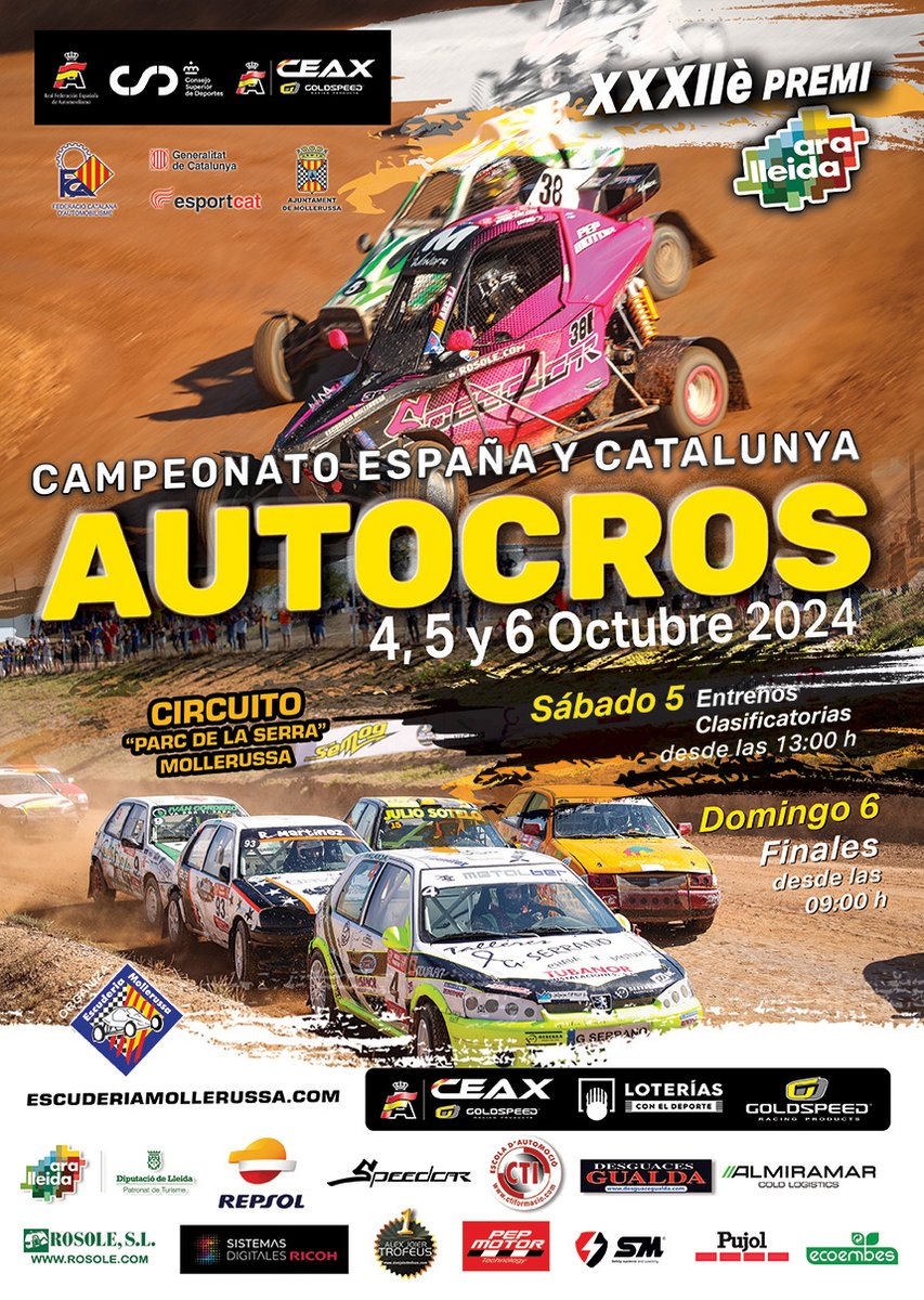 Tot apunt pel XXXIIè Premi Ara Lleida, tota la info a escuderiamollerussa.com
__________________________________________________

Todo lista para el XXXIIè Premi Ara Lleida, toda la info en escuderiamollerussa.com