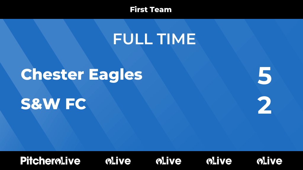 ChesterEagles's tweet photo. FULL TIME: Chester Eagles 5 - 2 S&amp;W FC

#CHESWF #Pitchero
https://t.co/eeJryj7R0q https://t.co/gJlTULs9xK