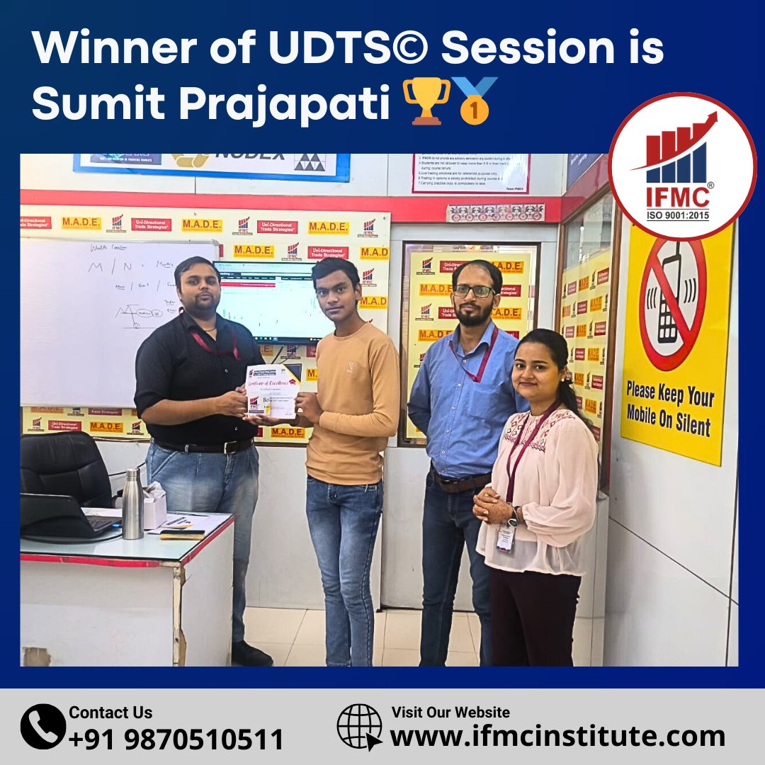 ifmcinstitute's tweet image. The UDTS© Session helps students feel confident by teaching reliable, easy-to-follow strategies. With the right knowledge and experience, you'll be ready to trade with certainty! 📈
🔗bit.ly/3AIZDSB
#udts #ifmcinstitute #stockmarket #sharemarket #financialeducation
