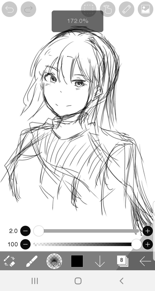 Trying ibis paint and drawing with fingger