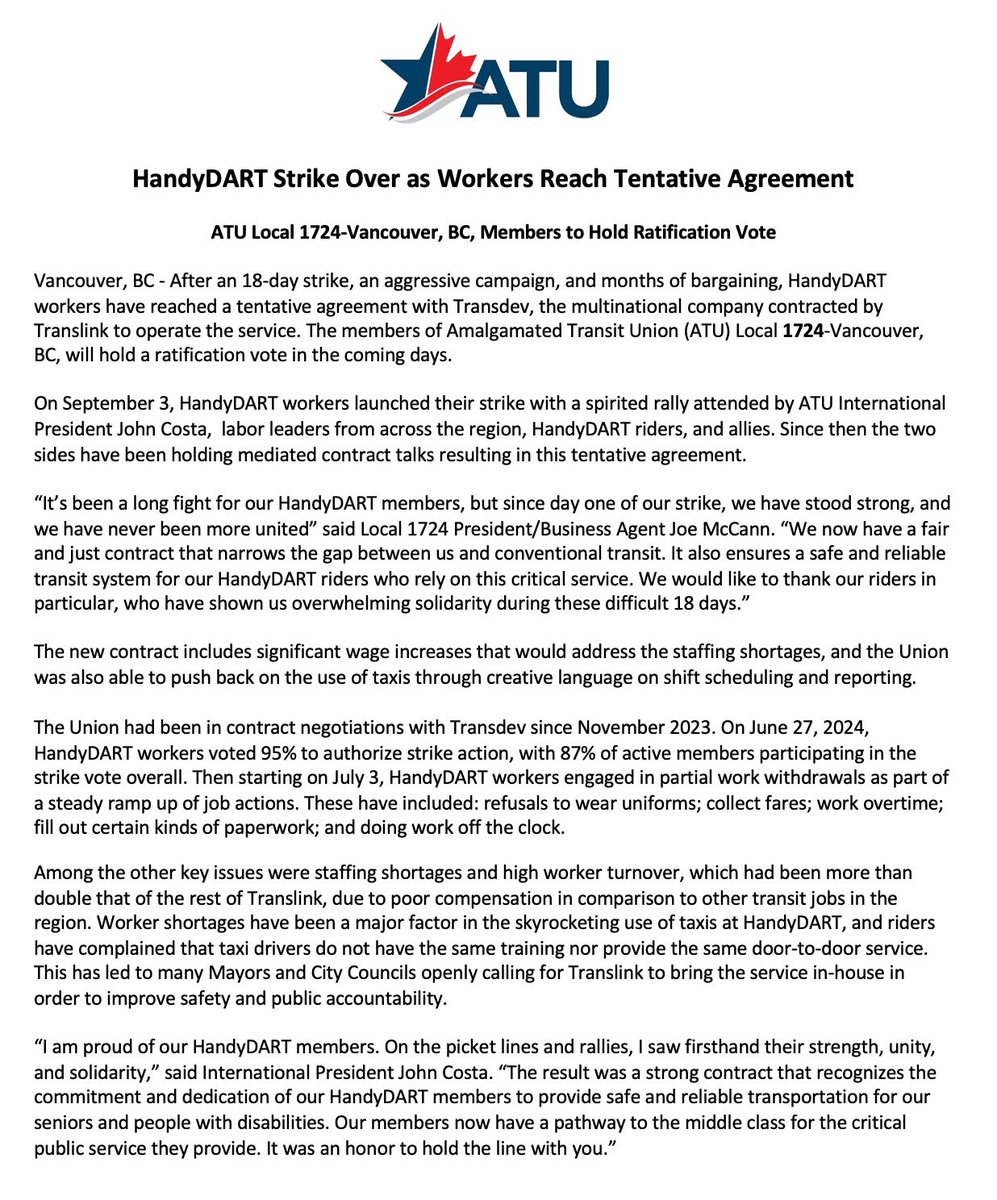 ATU, Transit Union tweet media