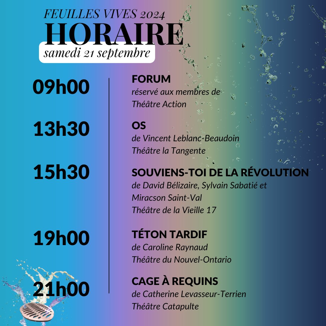 𝔽𝔼𝕌𝕀𝕃𝕃𝔼𝕊 𝕍𝕀𝕍𝔼𝕊 ✌️ JOUR 2 DE 3
ℹ️🎟 : feuillesvives.ca
#feuillesvives #feuillesvives2024