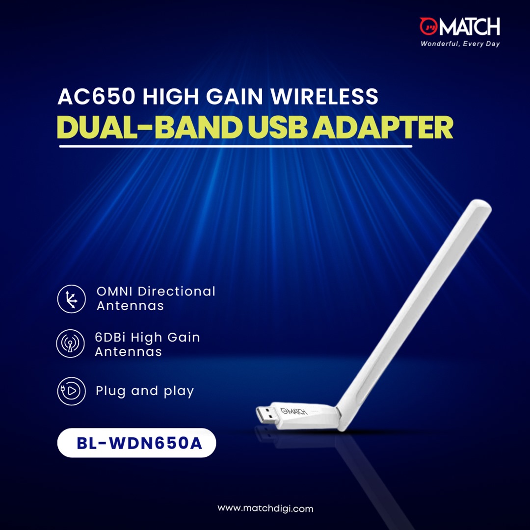 matchlblink's tweet photo. More Power, More Range! 600Mbps WiFi Receiver with Antenna

✅6dBi External Antenna for extensive coverage
✅Speed up to 650Mbps
✅Cost-effective and easy setup

Get Know More Visit : https://t.co/IzPoB0Imm0

#wifiadapter #rocketspeed #match https://t.co/oTv1mPdPUt