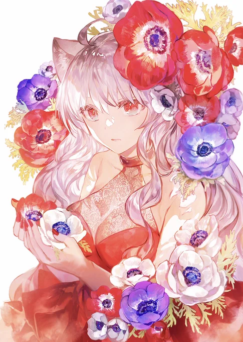 オオカミ娘と赤い花