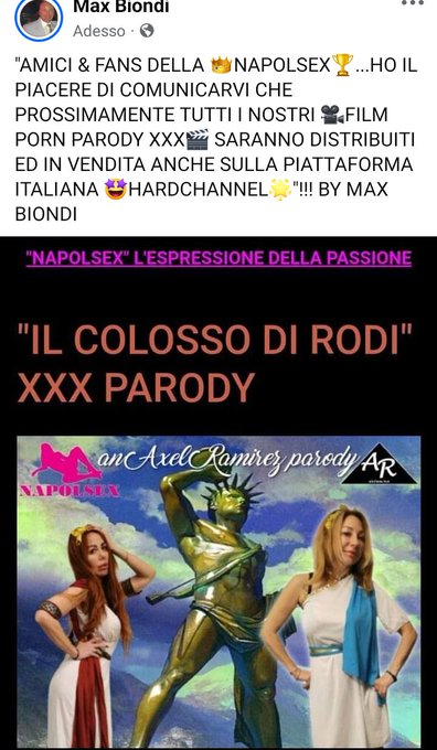 "AMICI &amp; FANS DELLA 👑NAPOLSEX🏆...HO IL PIACERE DI COMUNICARVI CHE PROSSIMAMENTE TUTTI I NOSTRI 🎥FILM