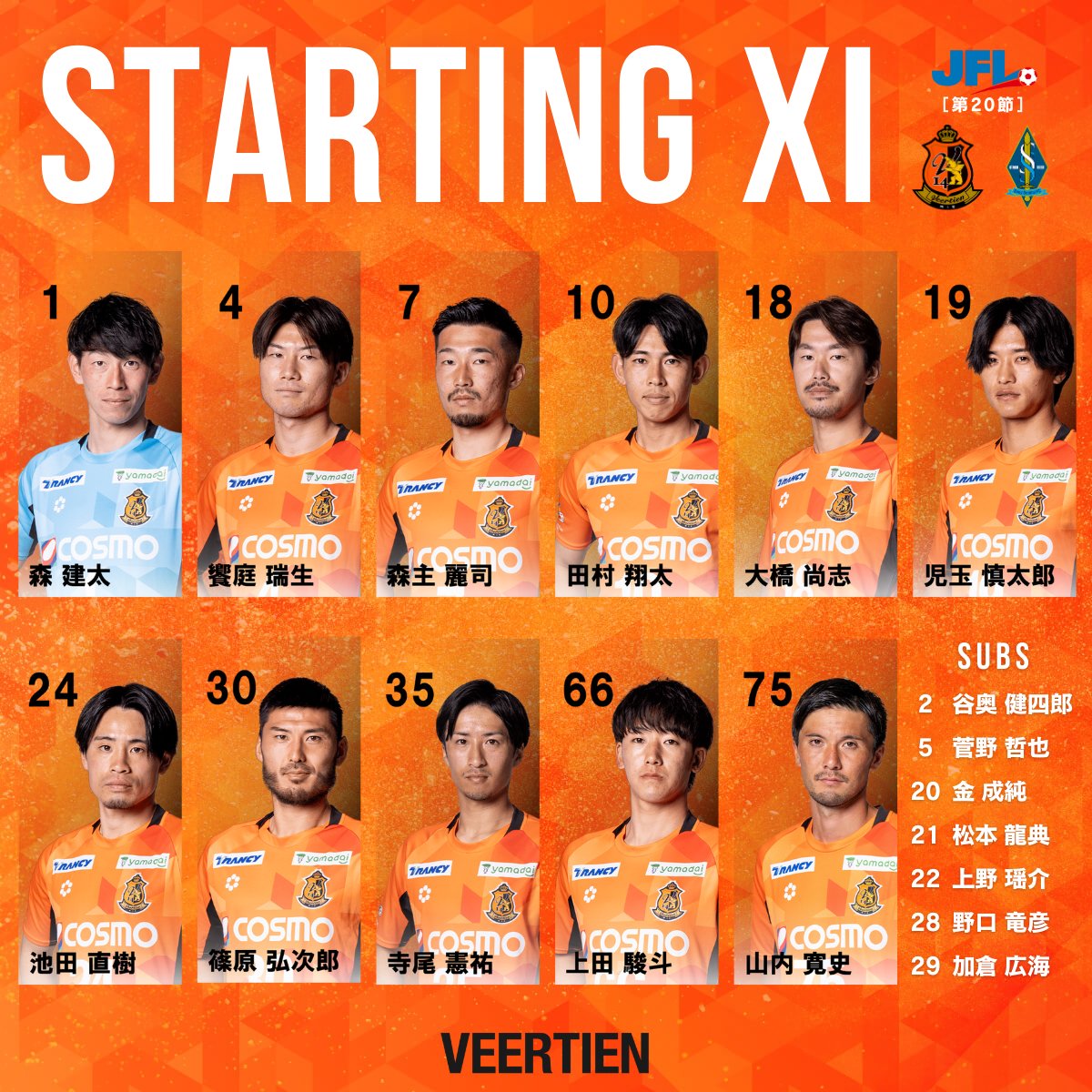 Veertien_TSC's tweet photo. ⚽𝙎𝙏𝘼𝙍𝙏𝙄𝙉𝙂 𝙓𝙄

#JFL 第20節 HOME
⌚18:00キックオフ
🆚#ソニー仙台FC 
🏟LA・PITA東員スタジアム

📡LIVE配信 https://t.co/WO1AQrq8RB

#協闘 #STARTINGXI 
#ヴィアティン三重 https://t.co/EN3pIWo3zK