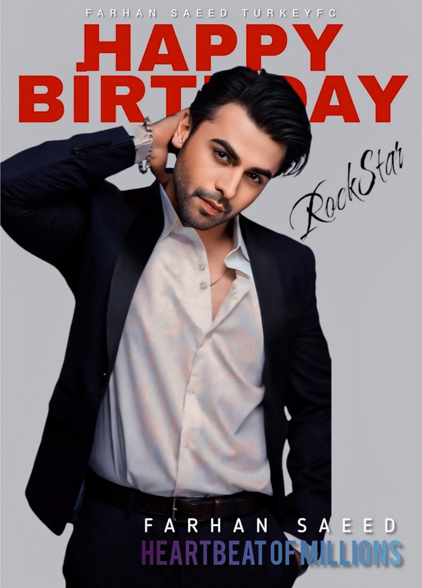 Farhannsaeedfc's tweet photo. Happy Birthday RockStar 🎉✨️  May Allah always give you beautiful days in your life filled with happiness health success joy and infinite.❤️😘
 @farhan_saeed 
#FarhanSaeed #FarhanSaeedHappyBirthday 
#FarhansaeedTurkeyfc https://t.co/b9QrI9HpkD