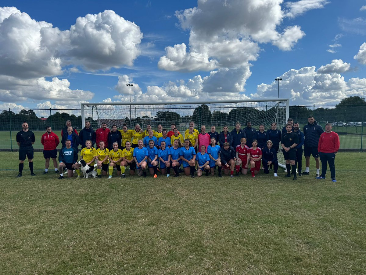Armyfa1888's tweet photo. A great day in Chatham for the Women’s Triangular Tournament. Three squads showcasing new talent and some excellent football. A great pre season workout for all involved. Thank you to RE for hosting. 

Player of the tournament goes to Ssgt Parker of 42 Geo Engr Regt. https://t.co/aAE2A8be4F