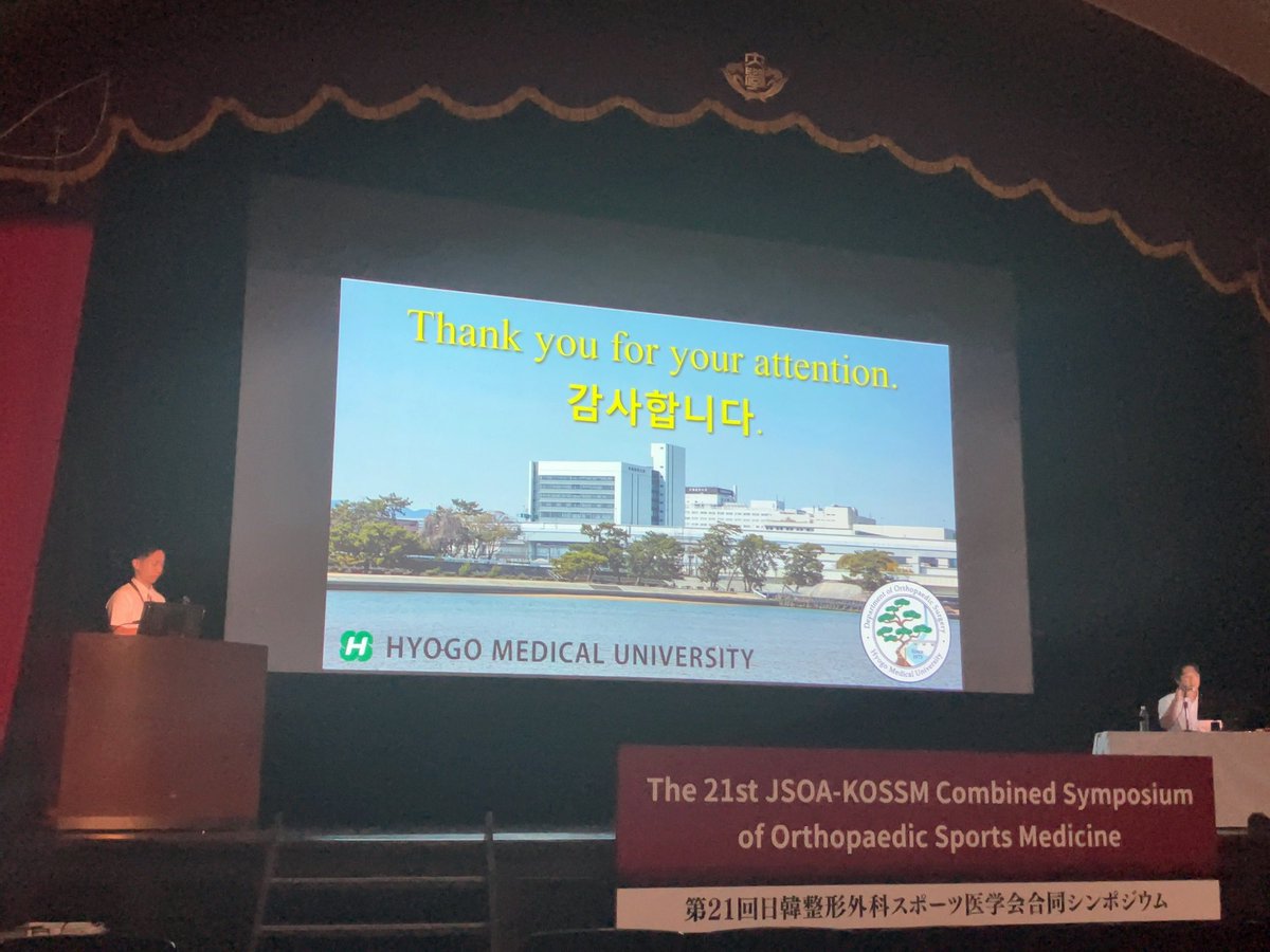 hiroshi0273's tweet photo. JSOA-KOSSM combined meeting symposium にて膝骨切り術後のスポーツ復帰について発表しました🦵
お声がけ頂き、ありがとうございました。
#jsoa
膝骨切り術(矯正術)をより身近に知って頂けるように
膝元気ライフチャンネルを立ち上げました🦵
https://t.co/zXGJBB2KIS… @YouTubeより https://t.co/05exNDgGjE