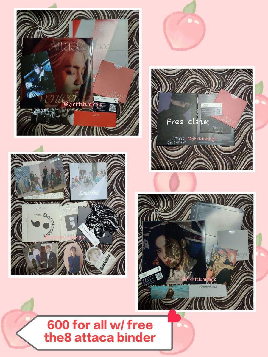 jrrnnmrqz's tweet photo. 🛒 wts lfb svt random kpop ph °

☁️ Svt album set ₱600
☁️ Random album (9pcs) ₱700 (w/ official pcs)
☁️ Svt random pcs ₱350 (7pcs)
☁️ Hoshi photocards etc.

       » prio payo
       » mop: gcash/maya
       » loc. bulacan
       » reply/dm to claim ☻

📍Svt kpop album pcs PH https://t.co/qYAV2nJBsm