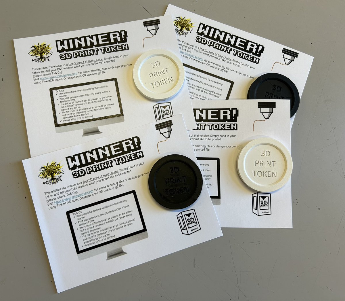 Check out our new 3D print tokens for 2024/25, pupils can win one through producing amazing work, displaying our school values in D&amp;T lessons or by winning competitions and challenges