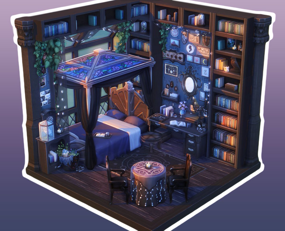Ayaneko_sims's tweet photo. Dark acacademia bedroom🔮 https://t.co/m9nM5pBaMZ