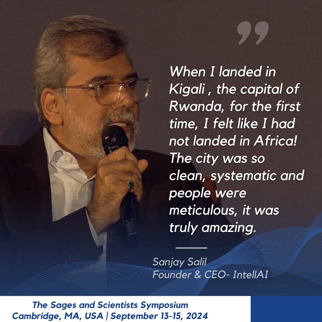 Sanjay Salil, founder &amp; CEO, IntellAI, on #Africa 's dreams &amp; hopes: "When I landed in #Kigali , the capital of #Rwanda, for the first time, I felt like I had not landed in Africa! The city was so clean, systematic &amp; ppo were meticulous, it was truly amazing.