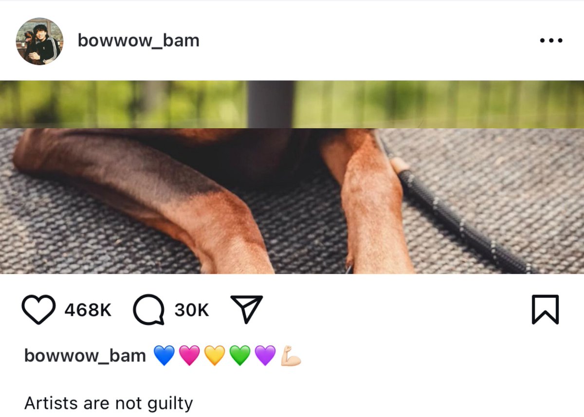 💙🩷💛💚💜💪

Artists are not guilty