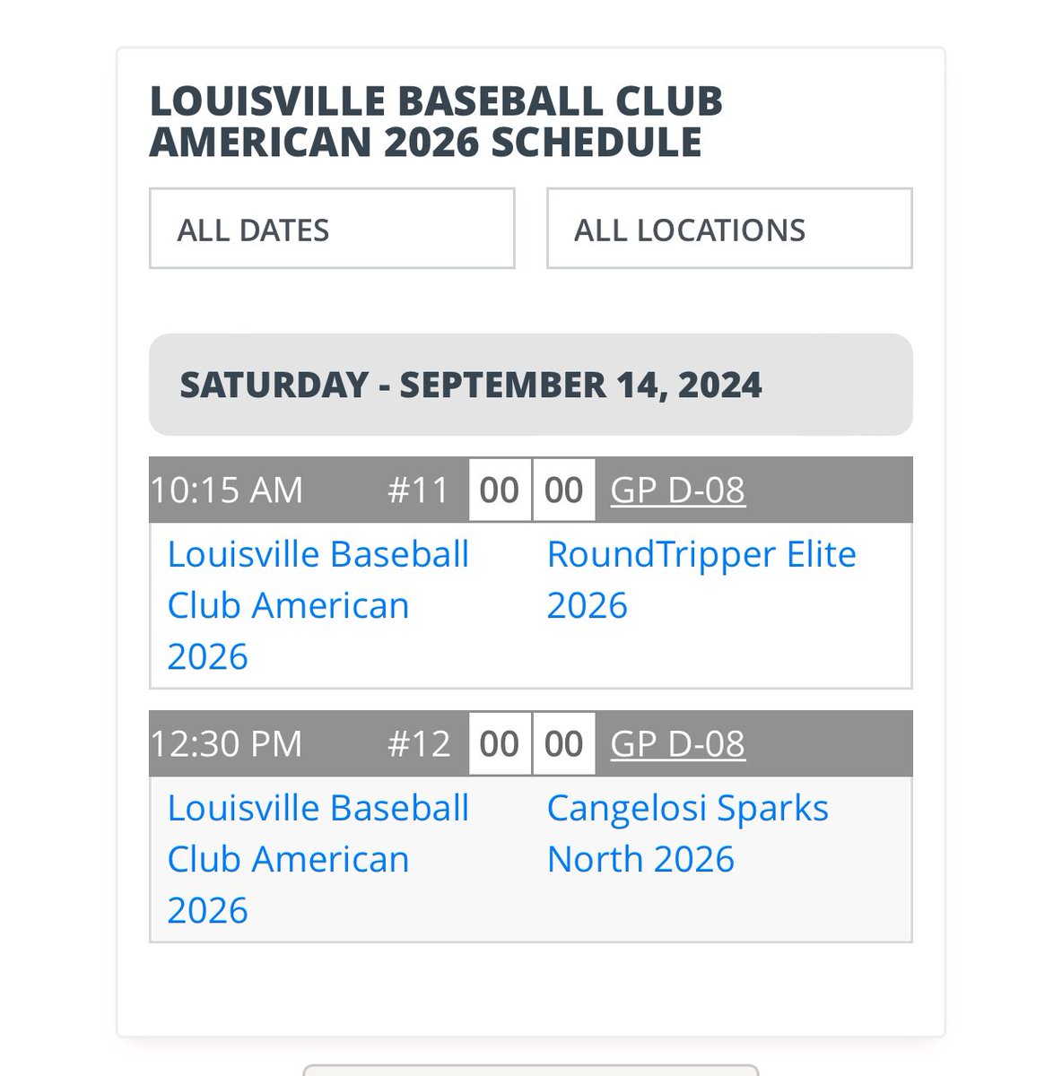 Grand Park Fall Championships <a href="/PBRTournaments/">Prep Baseball Tournaments</a> #GPFallChamps24