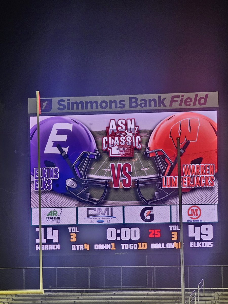 Davian_Hall4's tweet photo. Big win tonight vs Warren! Offense, Defense, and Special Teams came up big tonight!!! Total team effort tonight! Warren is a great team. I'm sure we will see them again.
#LeaveNoDoubt 
@ElkinsElksFBall @ElkinsAthletics 
#FinishedTheWeek 1-0 https://t.co/MChqQSZRWi