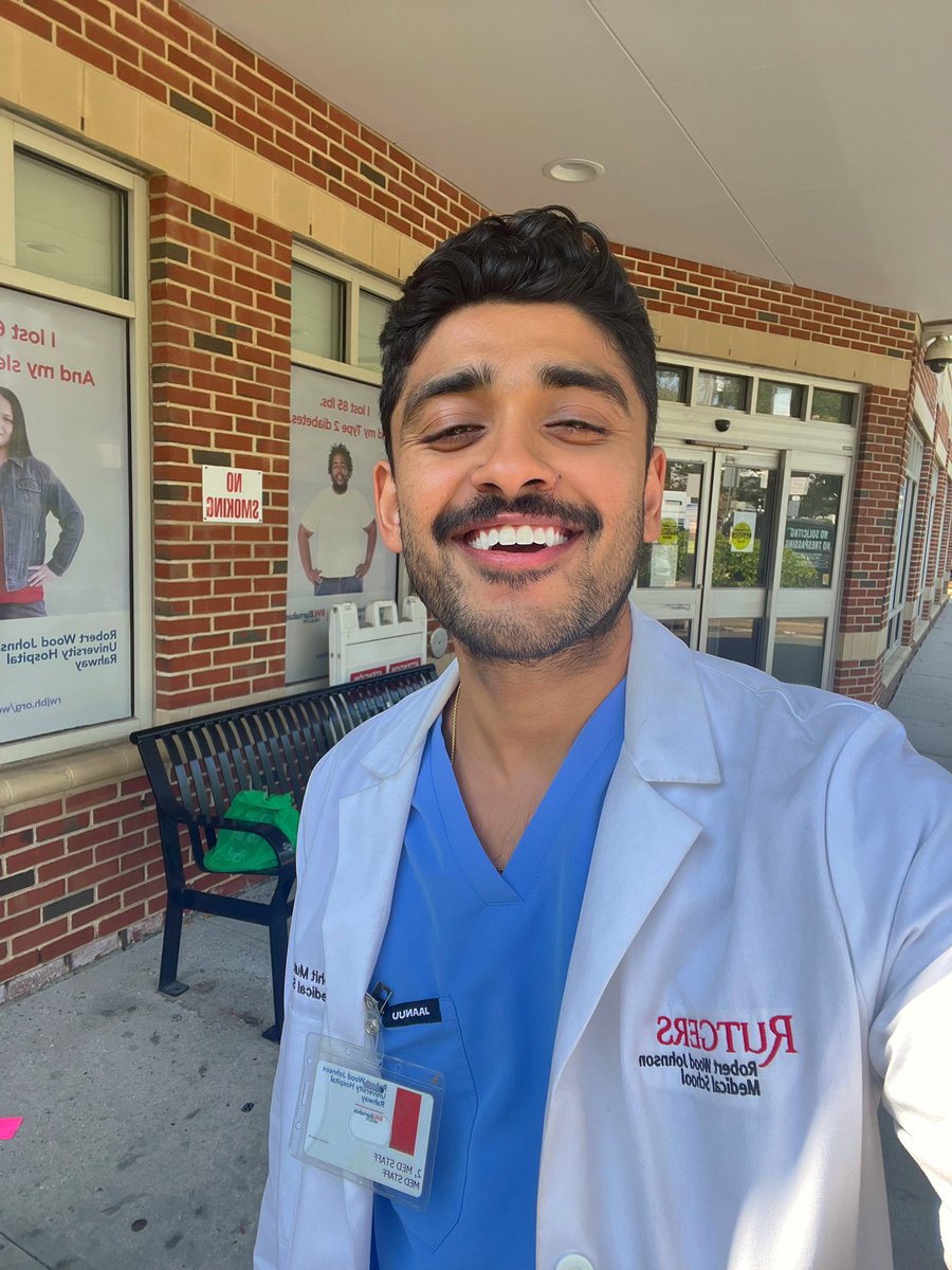First day finished ✅ on my Emergency Medicine rotation at <a href="/RWJRAHWAY/">RWJUH Rahway</a> while on my 3rd year at <a href="/RWJMS/">Rutgers RWJMedSchool</a> and I’m thrilled to feel that I’ve only further confirmed my calling in medicine!💊 🚑