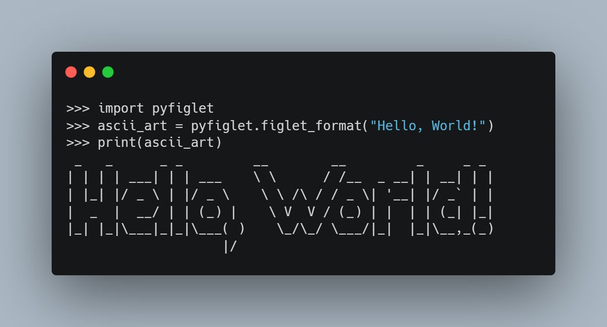 #Python fun modules
ASCII #art