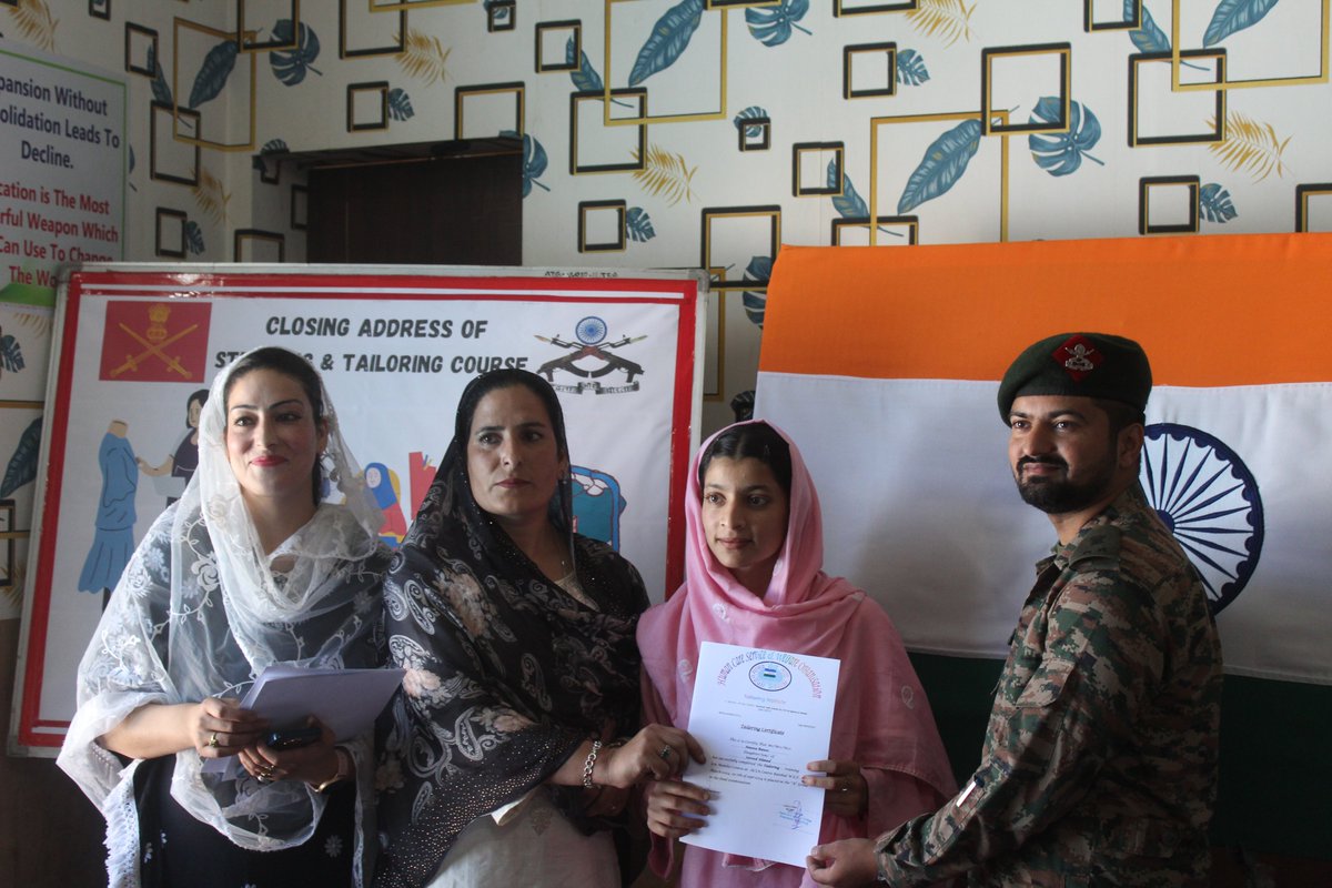 VBanihal's tweet photo. Closing Ceremony of Stitching and Tailoring Course is carried out on 12 Sep 2024. Course conducted in continuation of Bn’s effort forwomen empowerment, a stitching and tailoring course at ACSA, Banihal wef 28 Jun 24 to 01 Sep 2024 under Op Sadbhavana. Proj is in line with Skill https://t.co/M1I1FnRLaU