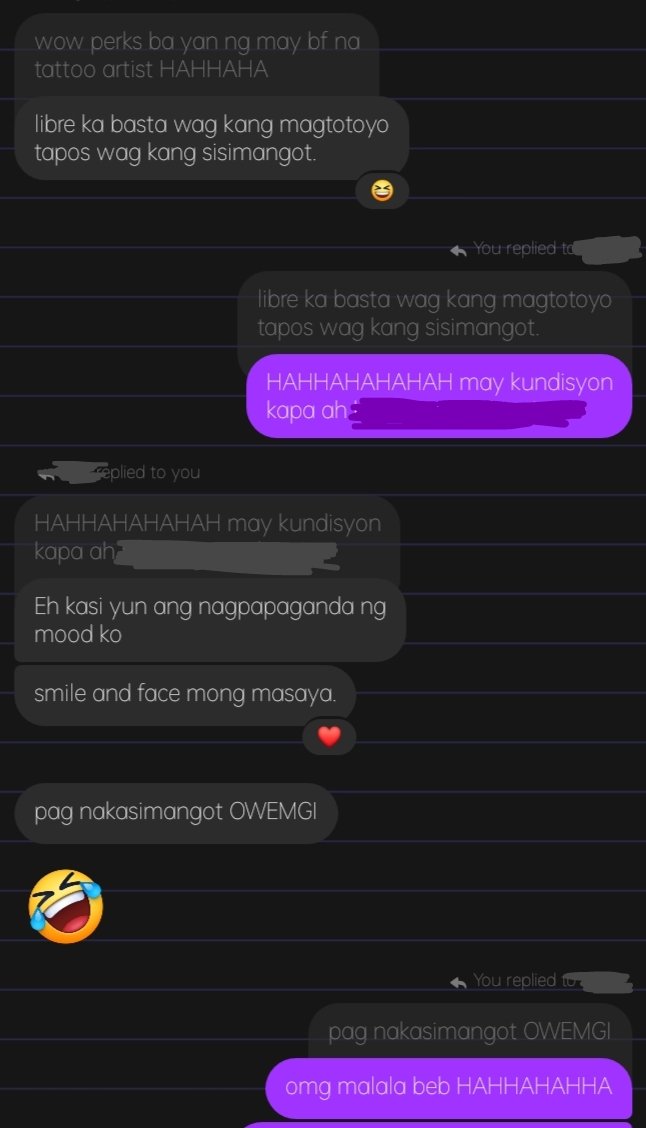 geneyn_g's tweet photo. perks of having a tattoo artist bf:
HAHAHHAHA lol🤪 https://t.co/uV9ZVi6CYc