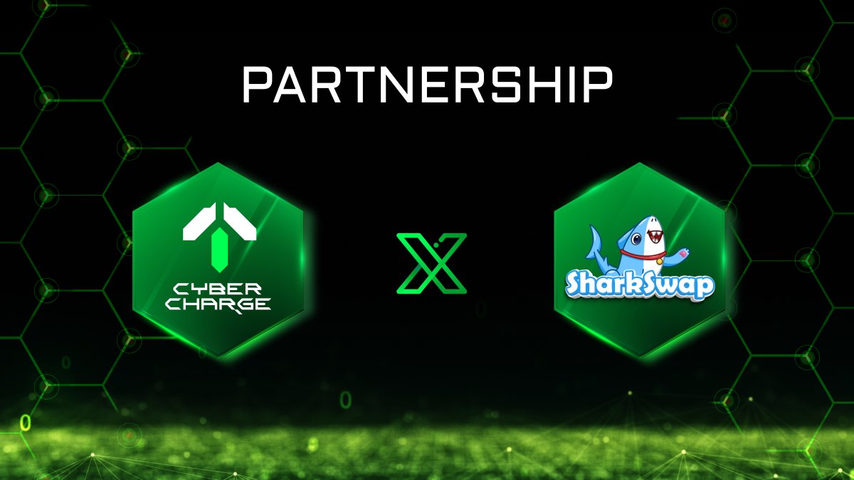 🚀#CyberCharge is thrilled to partner with <a href="/_SharkSwap/">SharkSwap</a>, the #1 utility built on the <a href="/fuel_network/">Fuel</a>! 

🦈SharkSwap is bringing you next-level decentralization through swapping, liquidity mining, and governance. 

🔋#CyberCharge, the world's first #DePIN C2E network, combines