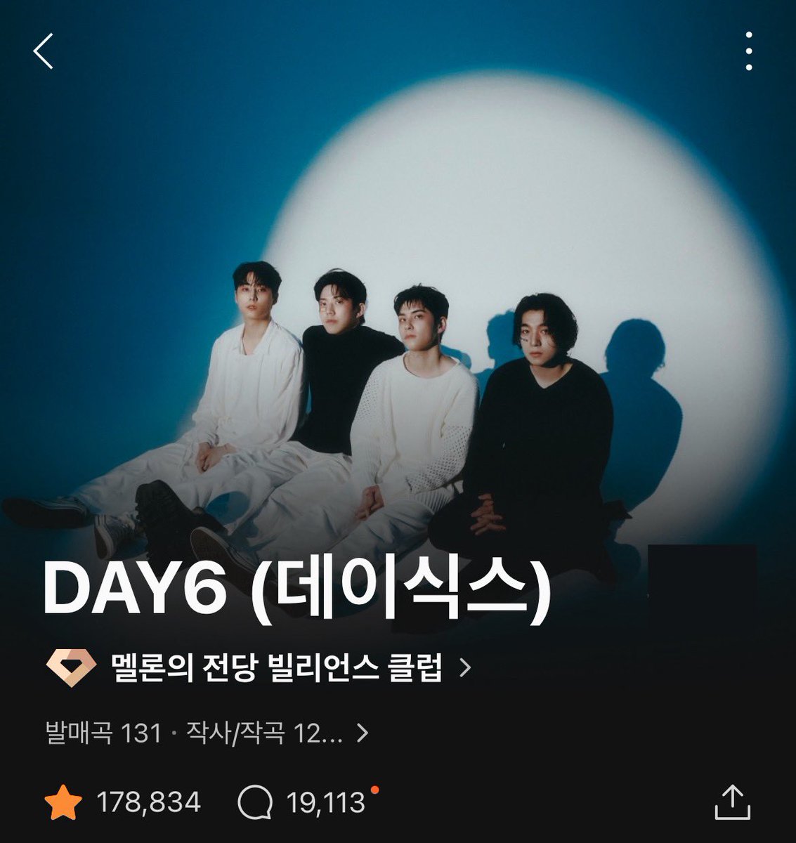 daisyforday6's tweet photo. #DAY6 is now The Most Followed JYPE Group on MelOn. Congratulations!🥳

#1 DAY6 - 178,834⬆️
#2 TWICE - 178,671

@day6official #데이식스 https://t.co/rbzHRHb7zx
