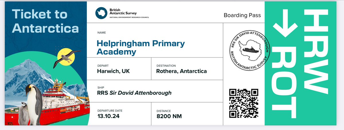We have our #TicketToAntarctica and are ready to receive updates from <a href="/BAS_News/">British Antarctic Survey 🐧</a> as the RRS Sir David Attenborough travels to Antarctica with our name on board in a time capsule. 🐧