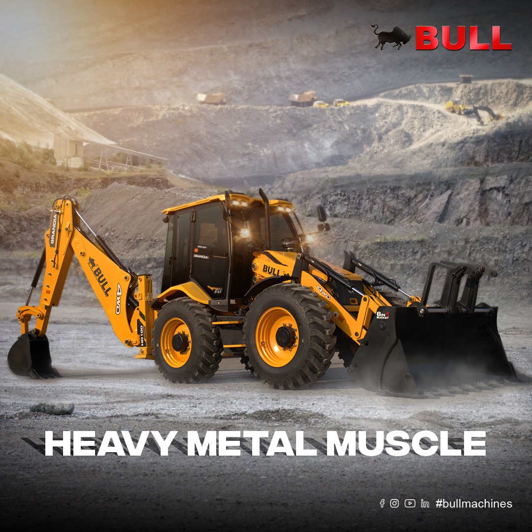 BullIndiapvtltd's tweet photo. Built tough. Built strong. Whether you're digging deep or lifting heavy, BULL backhoe loader gets the job done!

#BULL #BULLBackhoe #bharatkabull #bullindia #bullmachines #IndustryLeader #bullmachine #backhoeloader #construction #innovation #MadeInIndia #performance https://t.co/QmMV9uJfhm