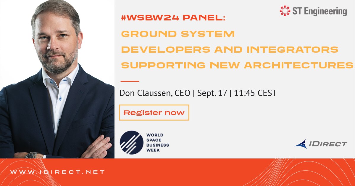 iDirect's tweet photo. During @ns_summits #WSBW24, our CEO will highlight the ways ground system innovations like our next-gen ground system Intuition are transforming the satellite industry & paving the way for the future of connectivity: https://t.co/FEgpRvULE7
#STEngineering #iDirectIntuition #WSBW https://t.co/gLr1rnN0a5