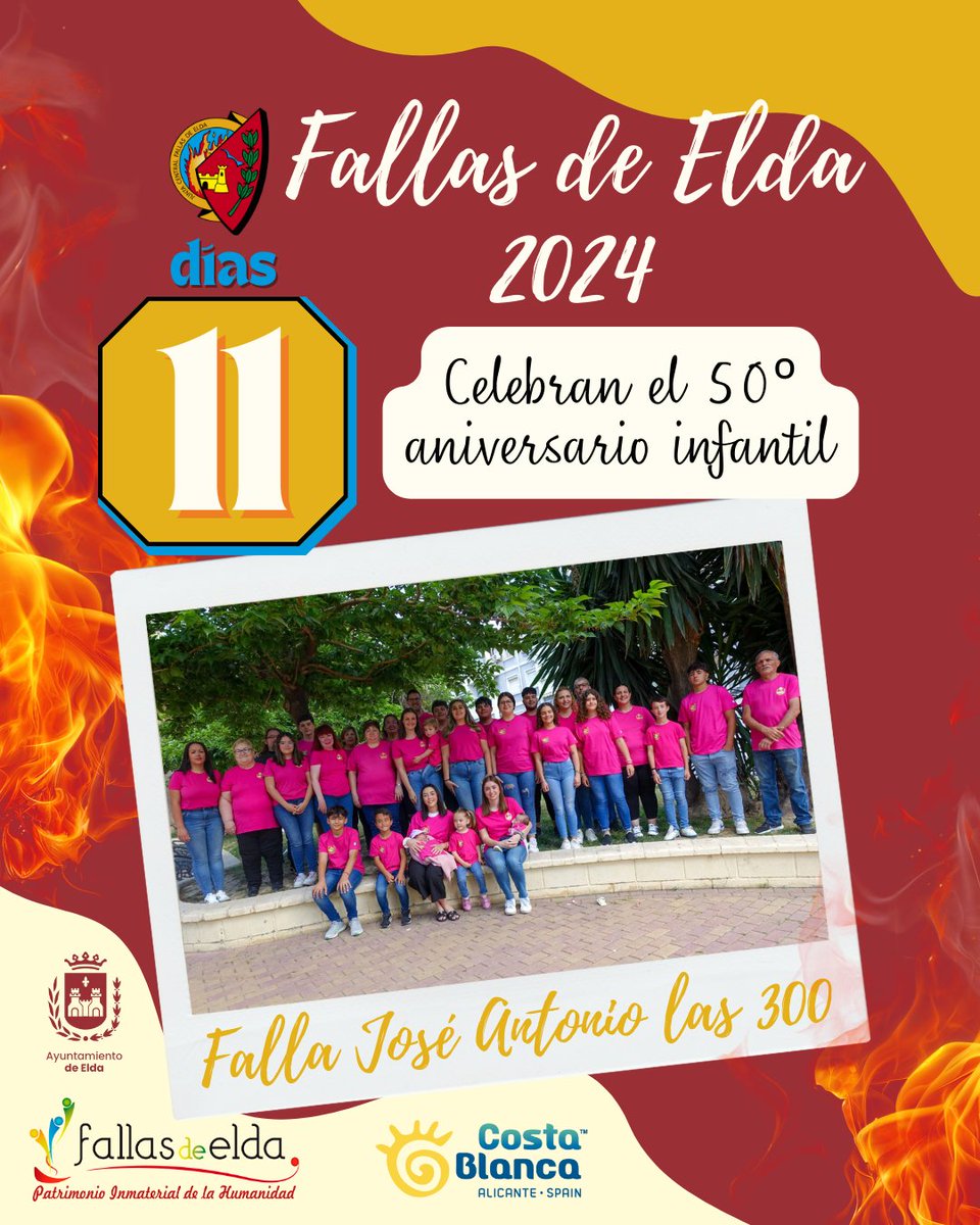 🎈 ¡11 días para las Fallas! 🎈

FJ300 planta en C/Azorín.

📷javiruizfotografia

#JuntaCentralFallasElda #FallasElda #EldaenFallas #elda #madeinelda #JuntsMolemMés #FallesUNESCO #SomPatrimoni #fallas #fiestadelfuego #alicante #valencia #comunidadvalenciana #fallascv