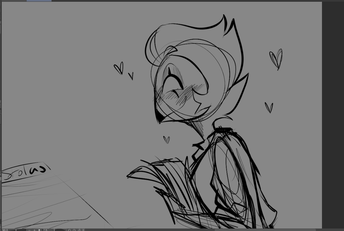 Checkered_Patrn's tweet photo. WIP first time drawing stolas without dying <3 https://t.co/dUwZEv58xX