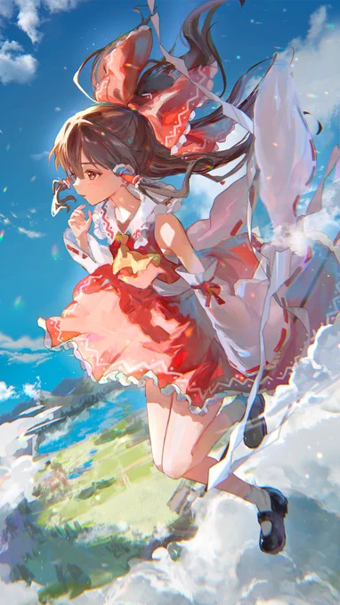 7年前の霊夢がでてきた!今と同じ描き方の部分もあっておもしろいね 