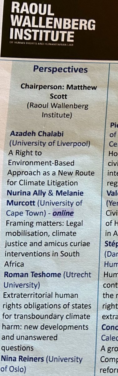 Azadeh Chalabi (@azadehchalabi) on Twitter photo Very much looking forward to presenting my paper on āA Right to Environment-Based Approach as a New Route for Climate Litigationā & listening to other fascinating papers ā¦<a href="/AHRI_Network/">AHRI</a>ā© #AHRI2024 ā¦<a href="/LivUniSLSJ/">Law & Social Justice</a>ā© ā¦<a href="/livuni_ILHRU/">ILHRU Liverpool</a>ā© Very much looking forward to presenting my paper on āA Right to Environment-Based Approach as a New Route for Climate Litigationā & listening to other fascinating papers ā¦<a href="/AHRI_Network/">AHRI</a>ā© #AHRI2024 ā¦<a href="/LivUniSLSJ/">Law & Social Justice</a>ā© ā¦<a href="/livuni_ILHRU/">ILHRU Liverpool</a>ā©