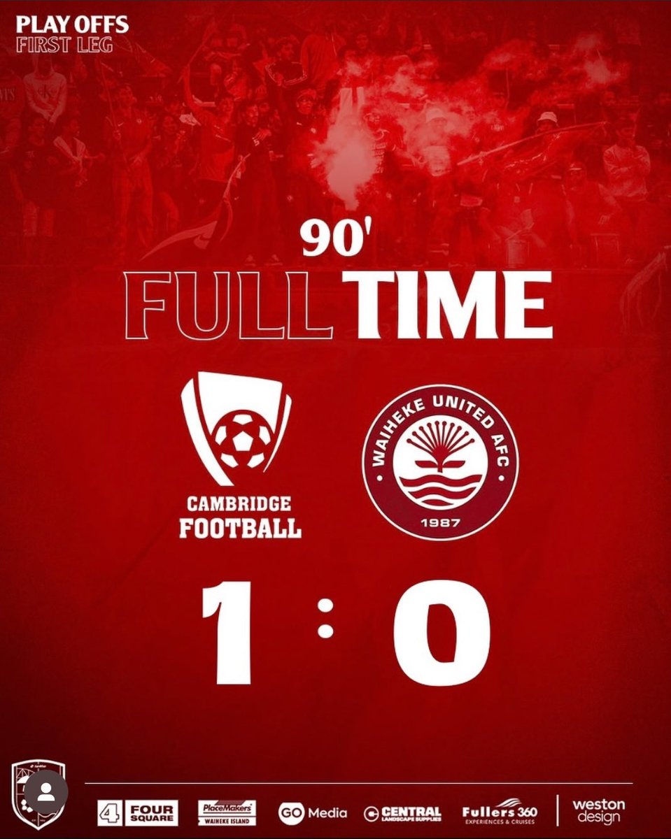 Waiheke United AFC (@waihekeunited) on Twitter photo Congratulations on the win <a href="/RedsCambridge/">CambridgeFC</a> a great game to watch.
First leg is gone but we do have 90โ more at Onetangi Sport Park
Thanks to La Banda for all your support Congratulations on the win <a href="/RedsCambridge/">CambridgeFC</a> a great game to watch.
First leg is gone but we do have 90โ more at Onetangi Sport Park
Thanks to La Banda for all your support