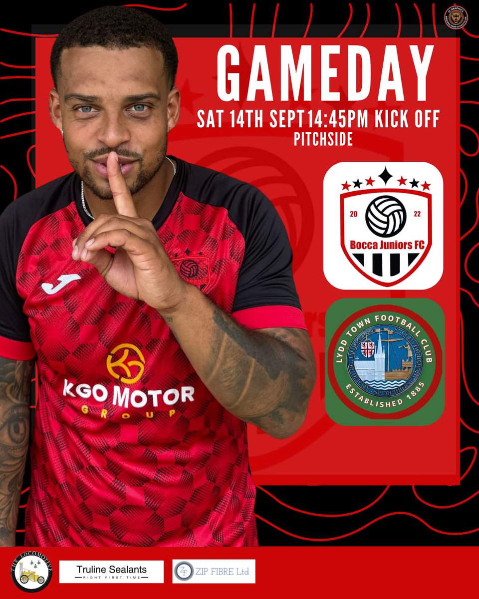 Ladies &amp; Gentlemen It’s Match Day🫡

We Welcome Lydd Town Reserves To ‘The Cage’ This Afternoon In Our First Home Fixture Of The Season.

This Afternoon’s Kick Off Will Be 14:45, All Support Is Welcome.

#UpTheBocca❤️🖤